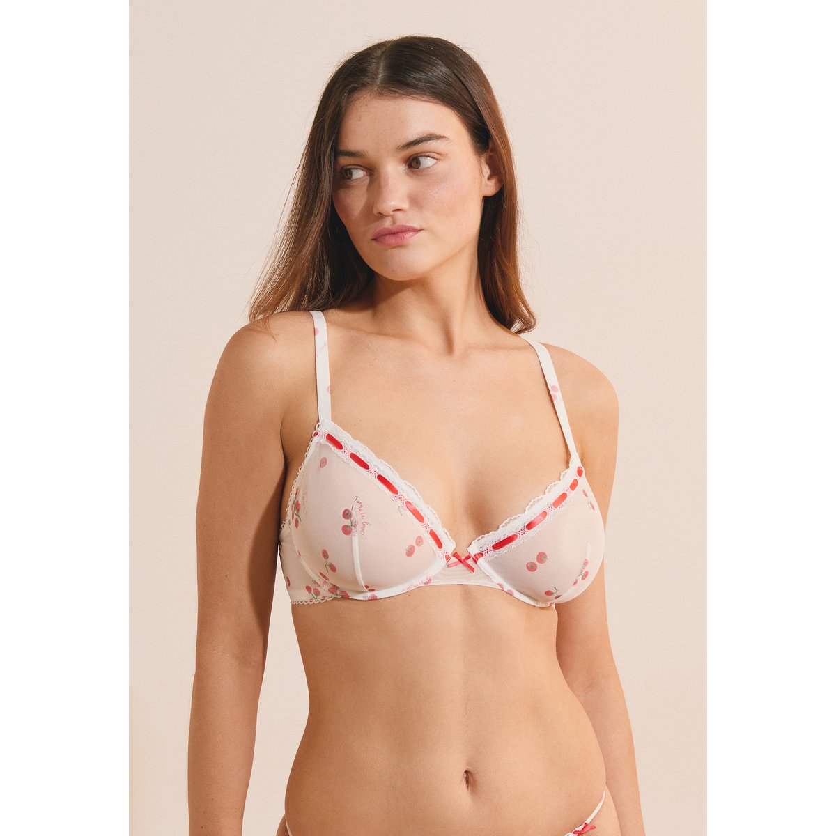 Soutien-gorge en tulle à motifs AROME blanc, ETAM