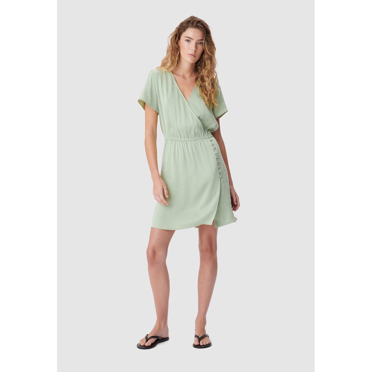 Robe courte forme cache-coeur avocado, IKKS