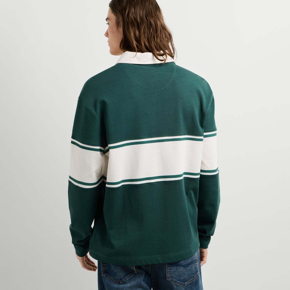 Polo Rugby Manches Longues Coupe Casual richmond green, PEPE JEANS