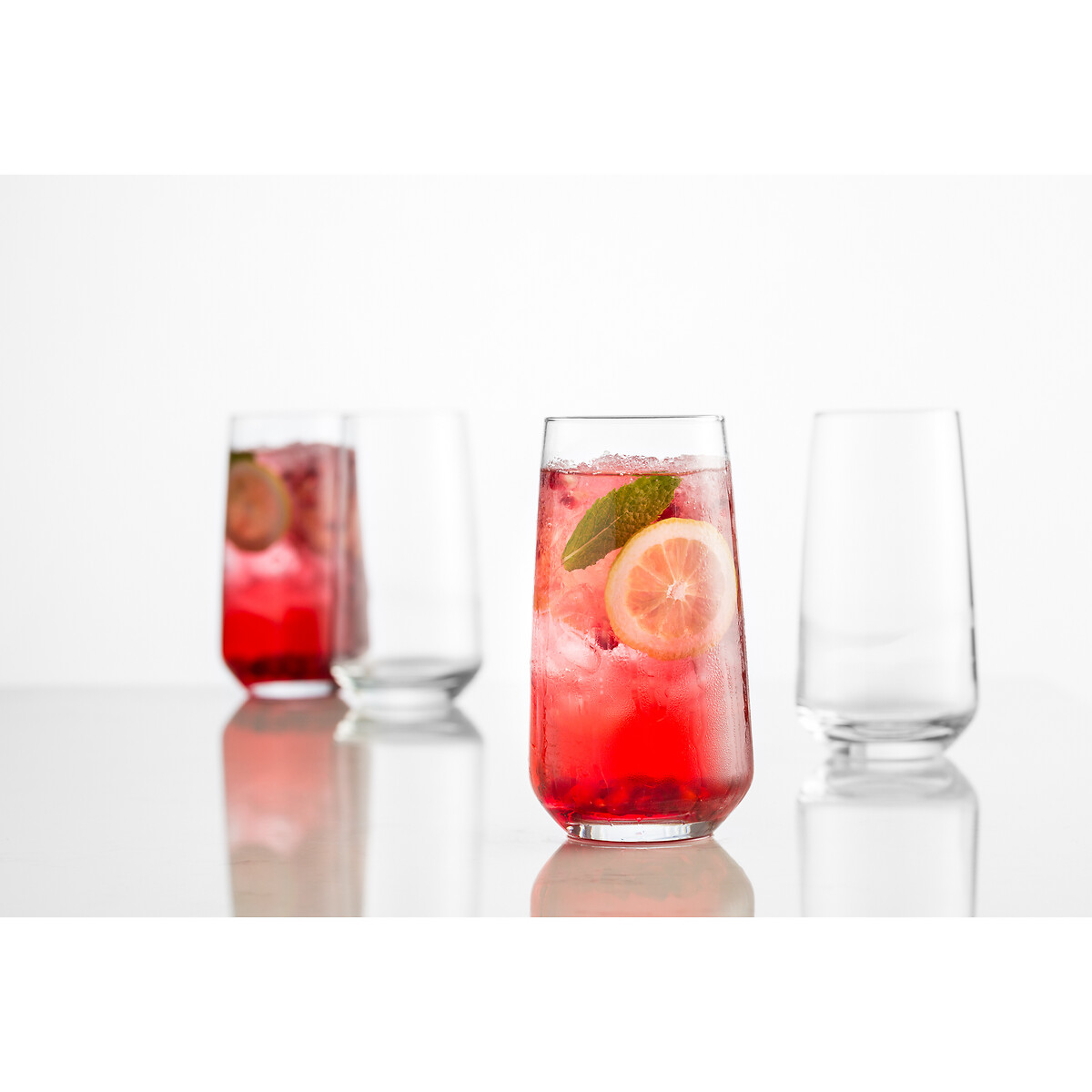Set of 4 Majestic Hiball Glasses transparent, RAVENHEAD