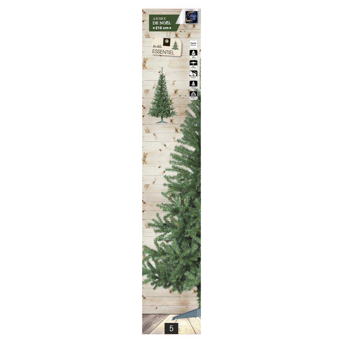 Sapin Essentiel 210 cm vert vert, FEERIC LIGHTS & CHRISTMAS