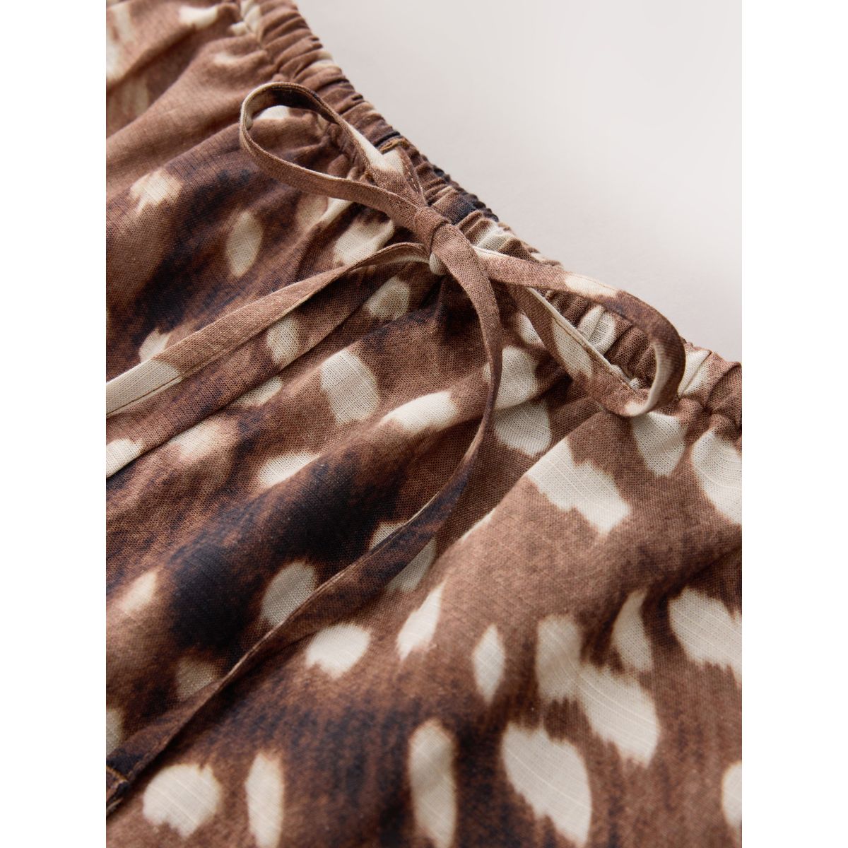 Short à enfiler en lin mélangé motif de cerf, NEXT
