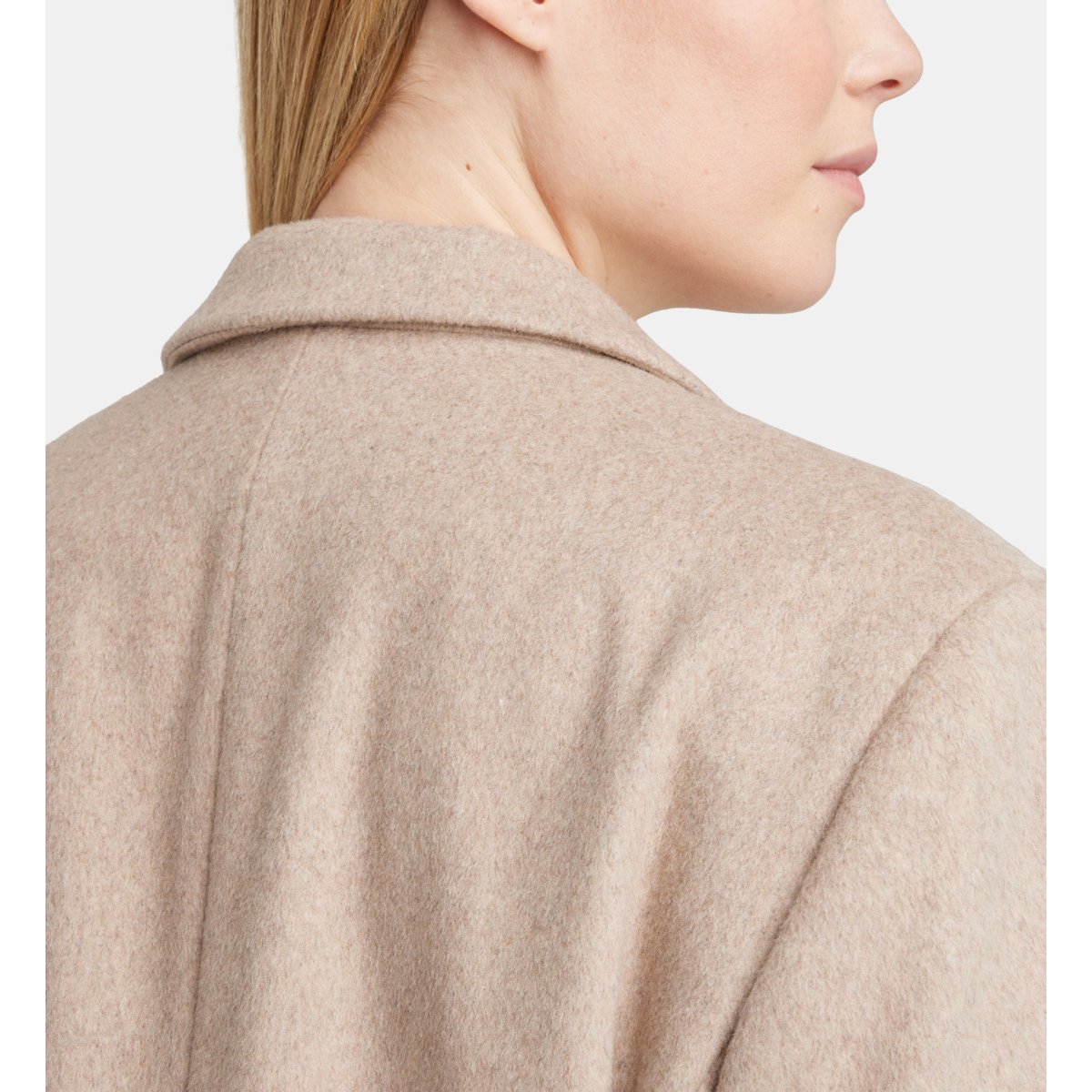 Veste pauline en laine épaisse mélangée beige clair, GALERIES LAFAYETTE
