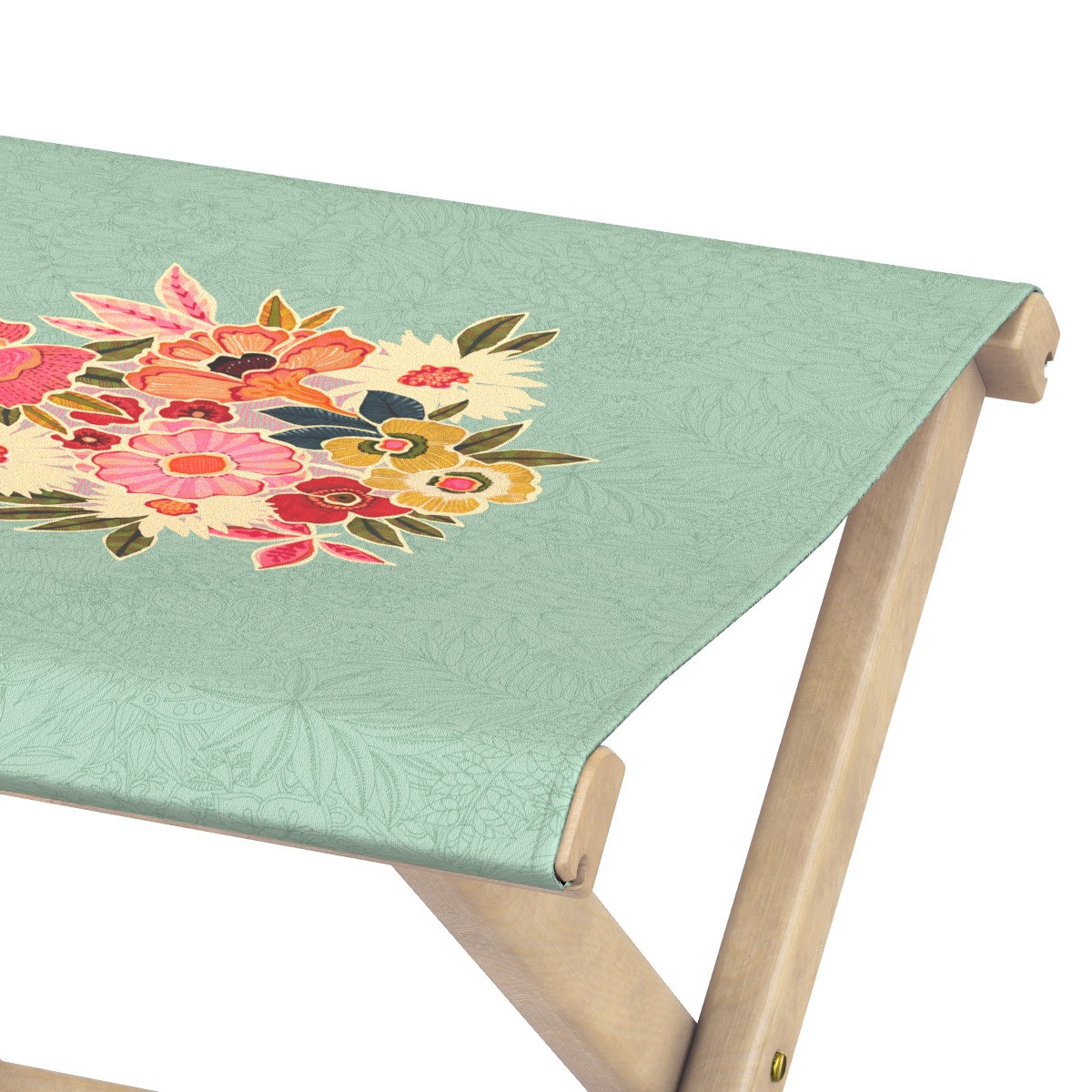 Pliant pêcheur en eucalyptus et toile outdoor, KIMIKO bleu, VENT DE BOHÈME