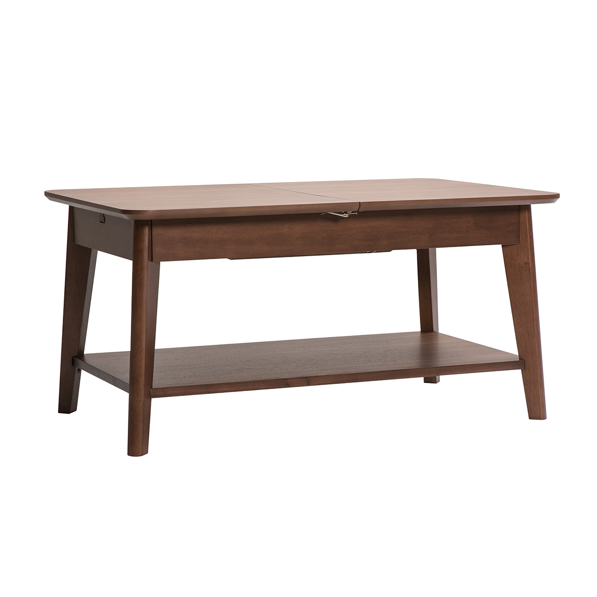 Table basse extensible rectangulaire en bois foncé L90-120 cm VILI couleur unique, MILIBOO