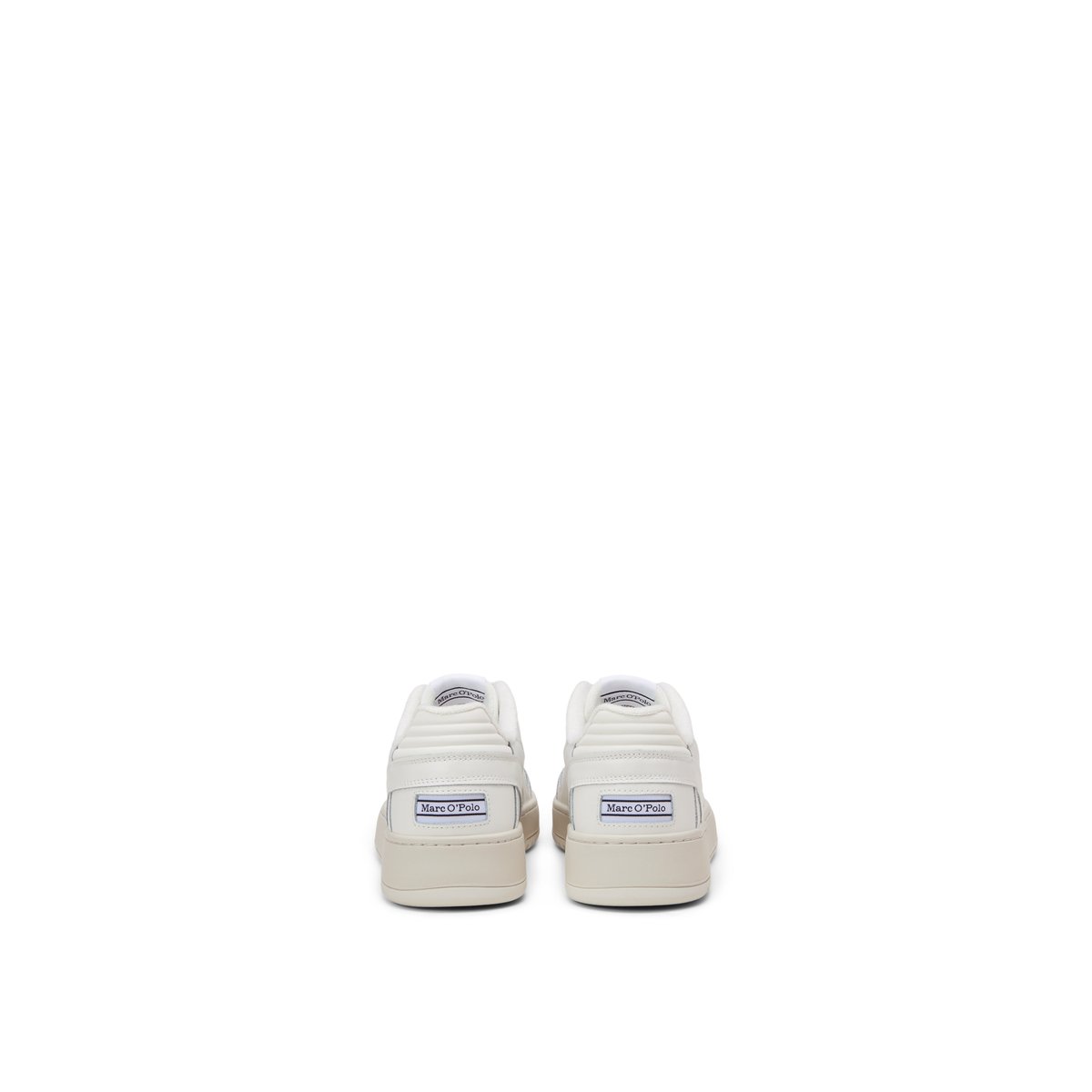 Baskets Modèle Carlo en cuir de vache noble blanc naturel, MARC O'POLO