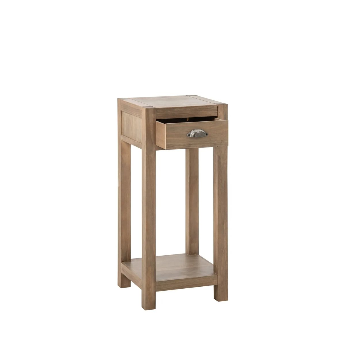 Table d'appoint en bois naturel avec tiroir et tablette H90 - BASTIDE bois clair, HELLIN, DEPUIS 1862
