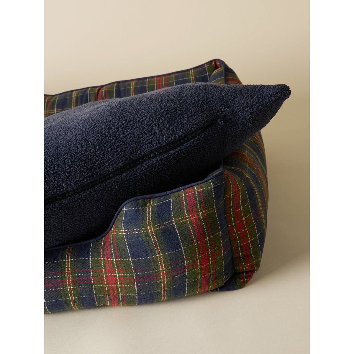 Panier pour chien grande taille - Collection Fine Truffe carreaux ecossais vert, CYRILLUS