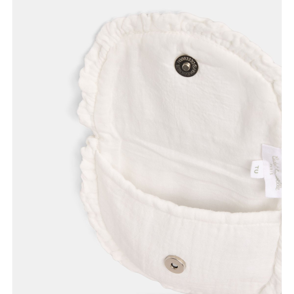 Sac à main junior maladou coton gaze blanc, CADET ROUSSELLE