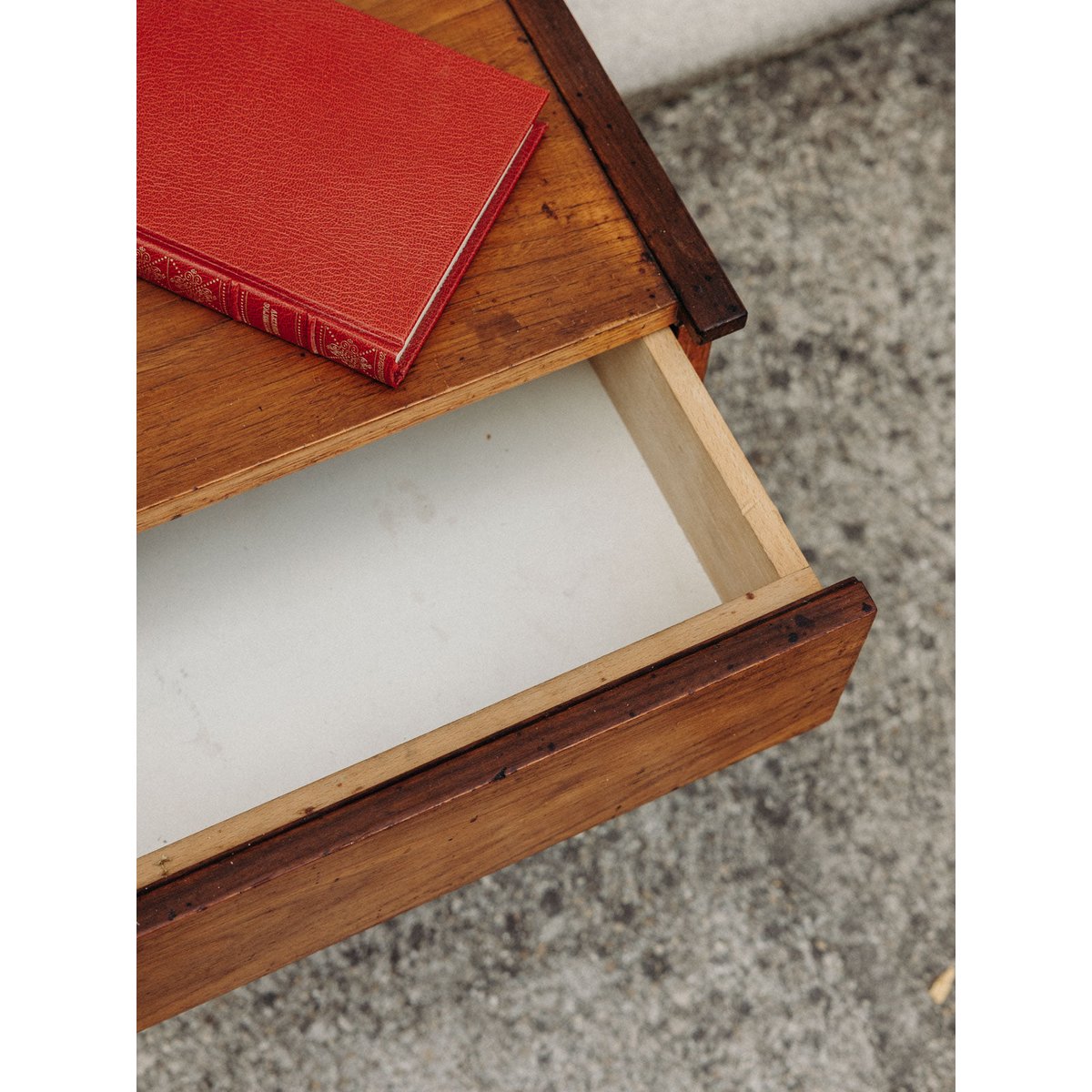 Table de chevet de style scandinave Maïa N°1510 - Bon état bois foncé, DEBONGOUT