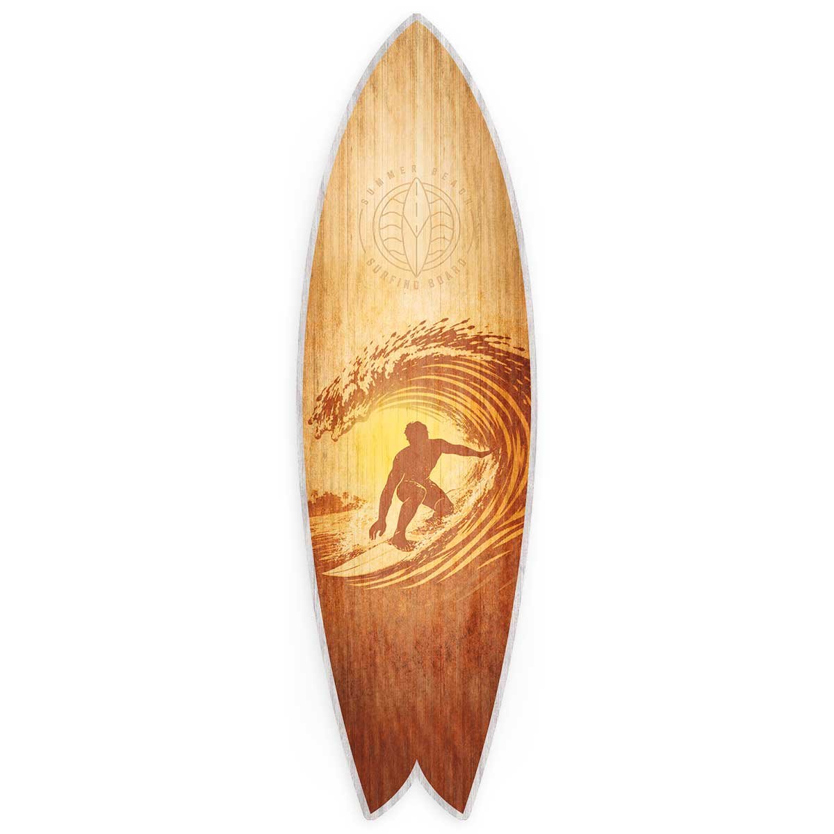 Planche de surf décorative Barrel tableau alu dibond, HEXOA