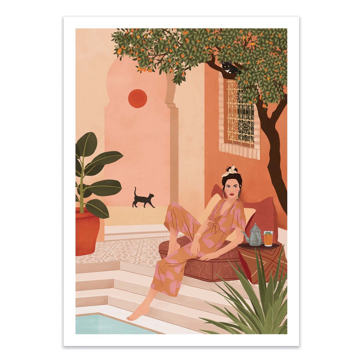 Affiche d'art - Secret Garden - Petra Holikova orange, WALL EDITIONS