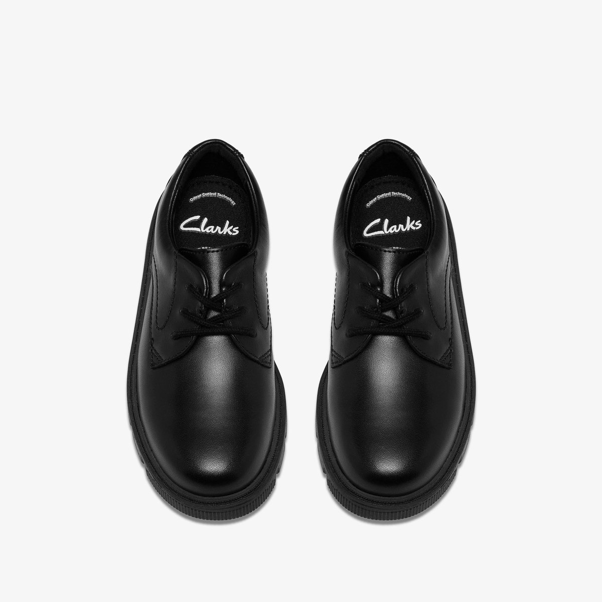 Derbies Cuir Coupe Large LORCAM WALK K noir, CLARKS