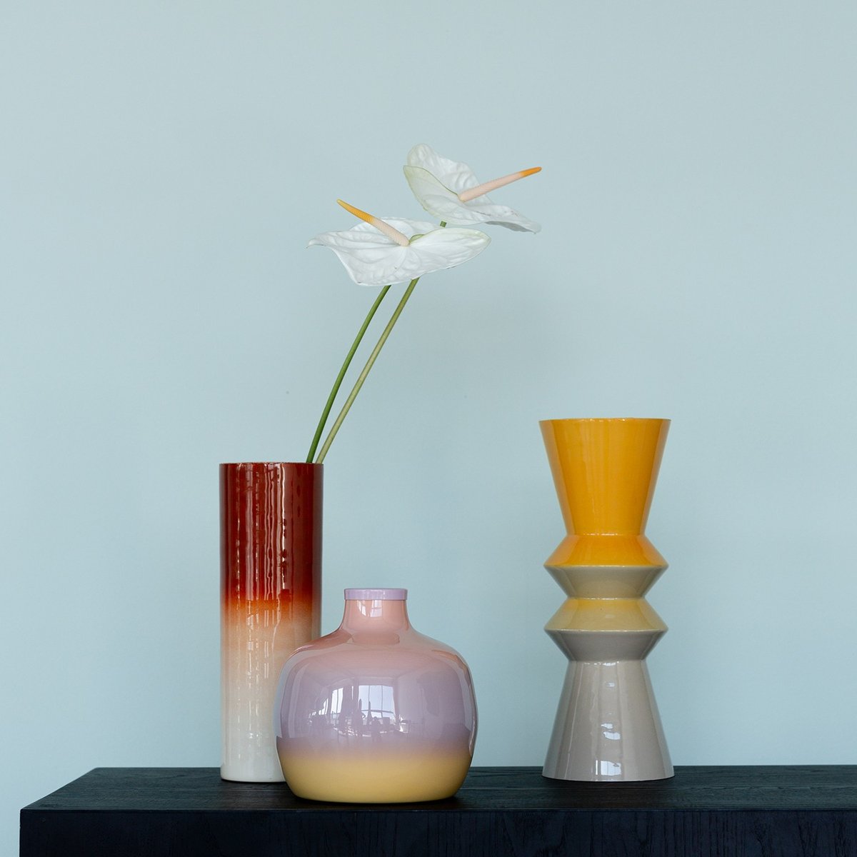 Vase dégradé en acier, RICI jaune, KARE DESIGN