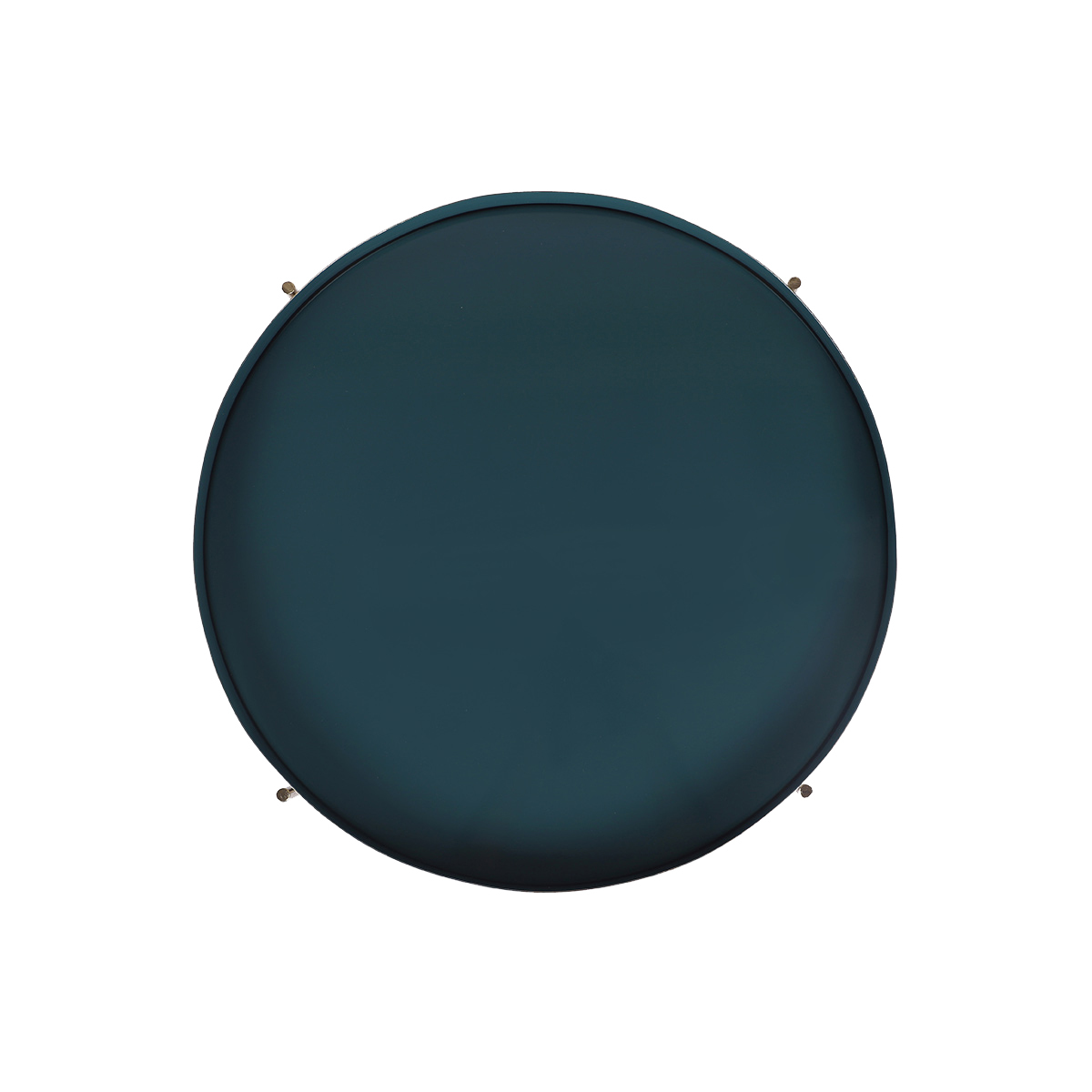 Table d'appoint design avec plateau réversible D51 cm SATEEN bleu canard, MILIBOO