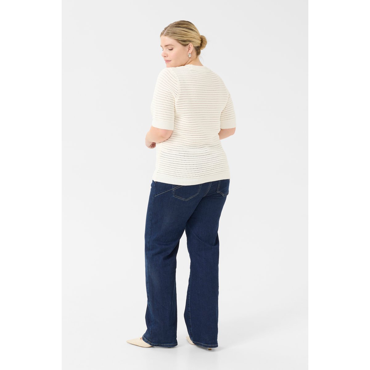 Knitted pullover blanc, KAFFE CURVE