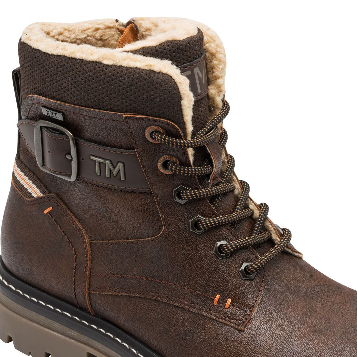 Bottine homme marron cognac combiné, MARCO TOZZI