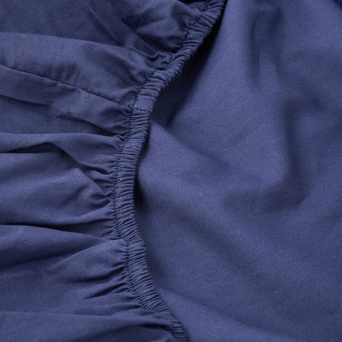 Drap housse uni, percale de coton, 100% coton bio GOTS ombre bleue, MONOPRIX