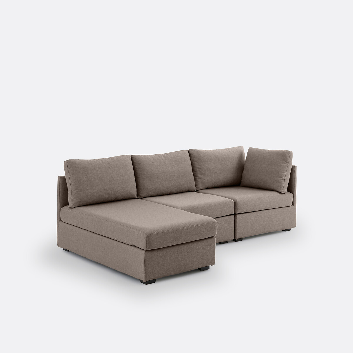 Mêlee longchair, superieur comfort, Robin taupe , SO'HOME