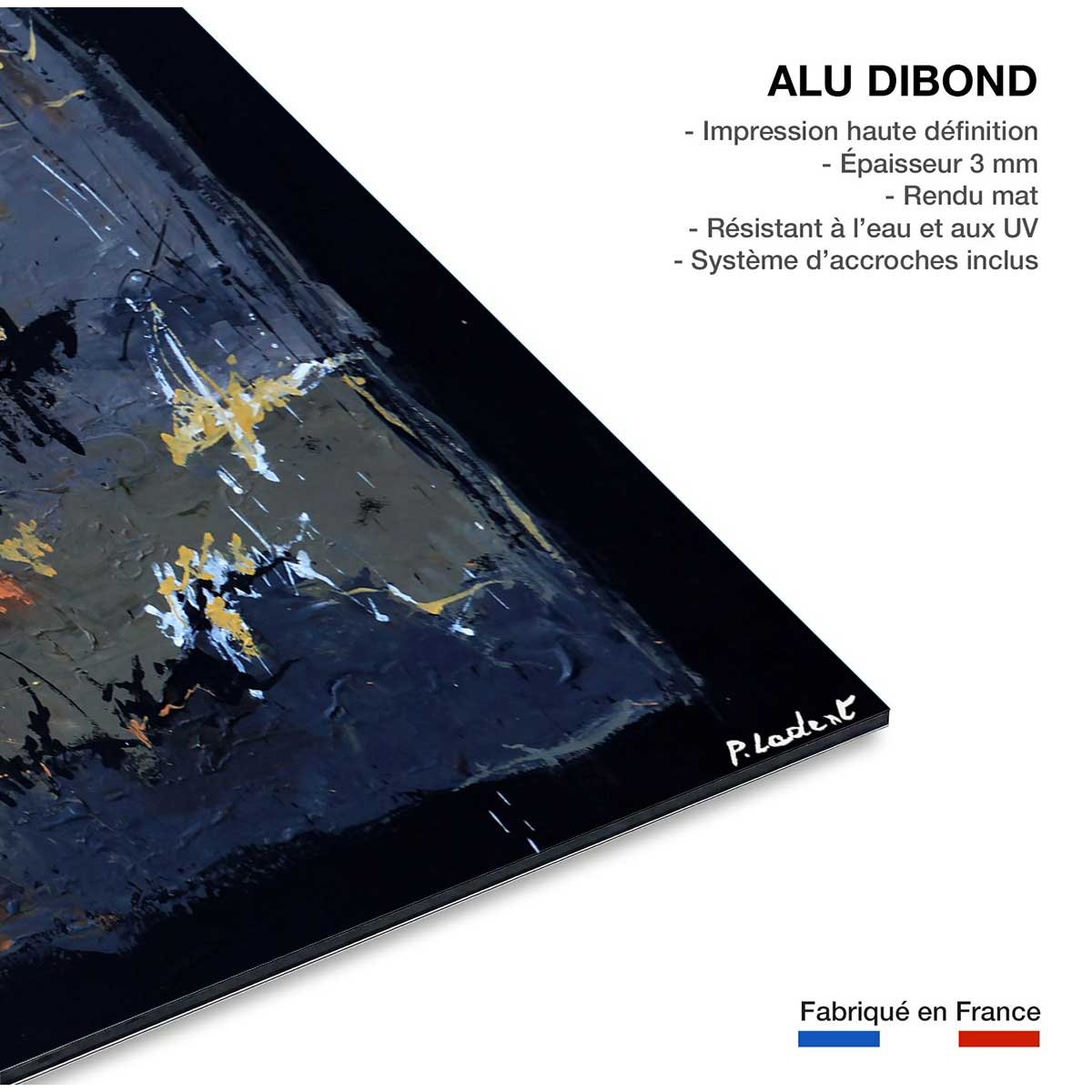 Tableau monochromatique de bleus tableau alu dibond, HEXOA