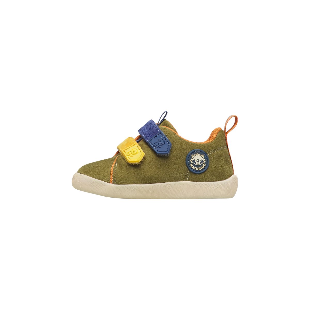 Sneakers en simili cuir YOMPY VL. kaki-bleu, NATURINO