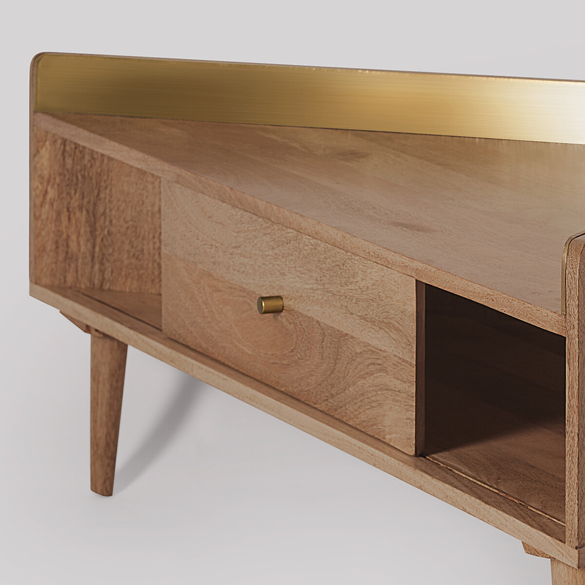 Fresco Mango Wood 1 Door Media Unit light wood, SWOON