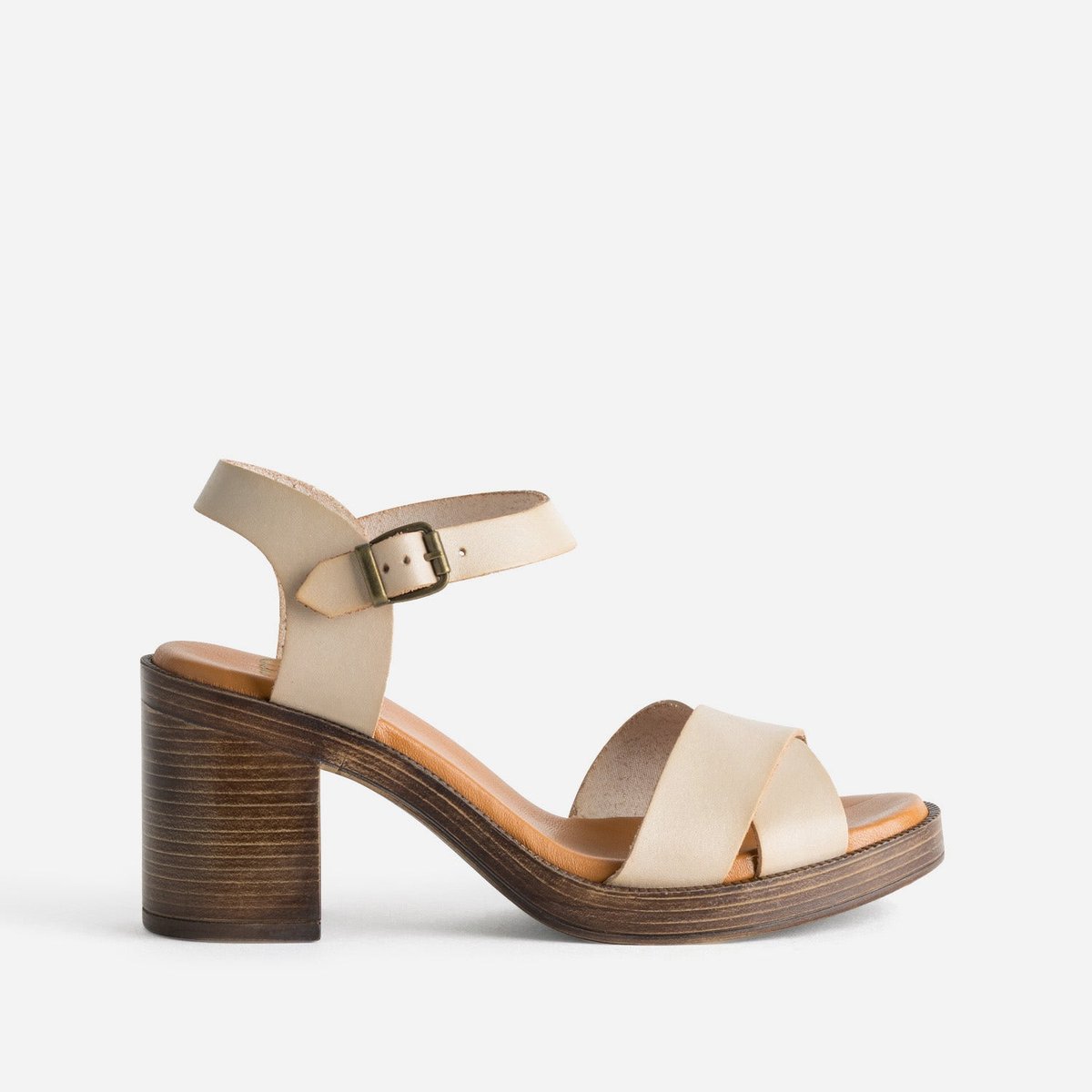 Sandale À Talon en cuir TALIGA beige multi, ERAM