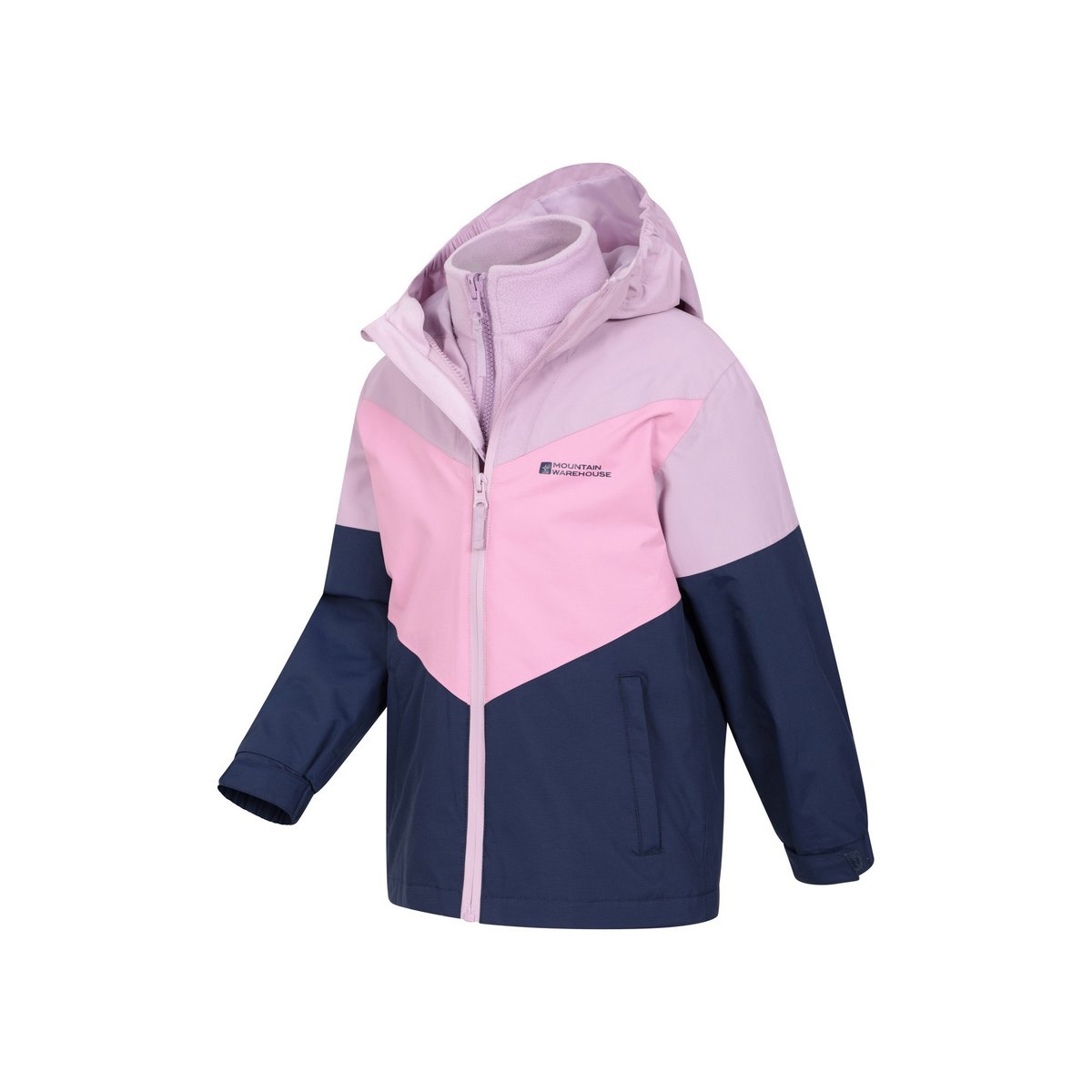 Veste imperméable LIGHTNING bleu foncé / rose, MOUNTAIN WAREHOUSE