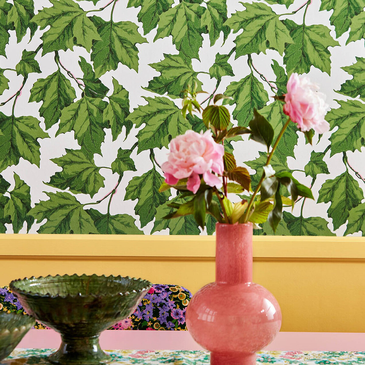 Dappled Leaf Emerald Wallpaper green, HARLEQUIN X SOPHIE ROBINSON