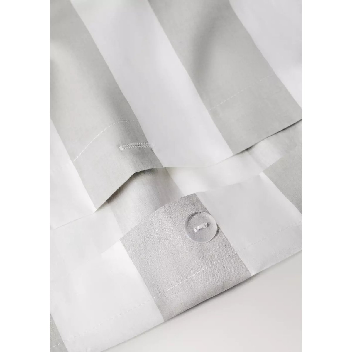 Housse de couette percale de coton rayures lit 150/160 cm sable, MANGO HOME