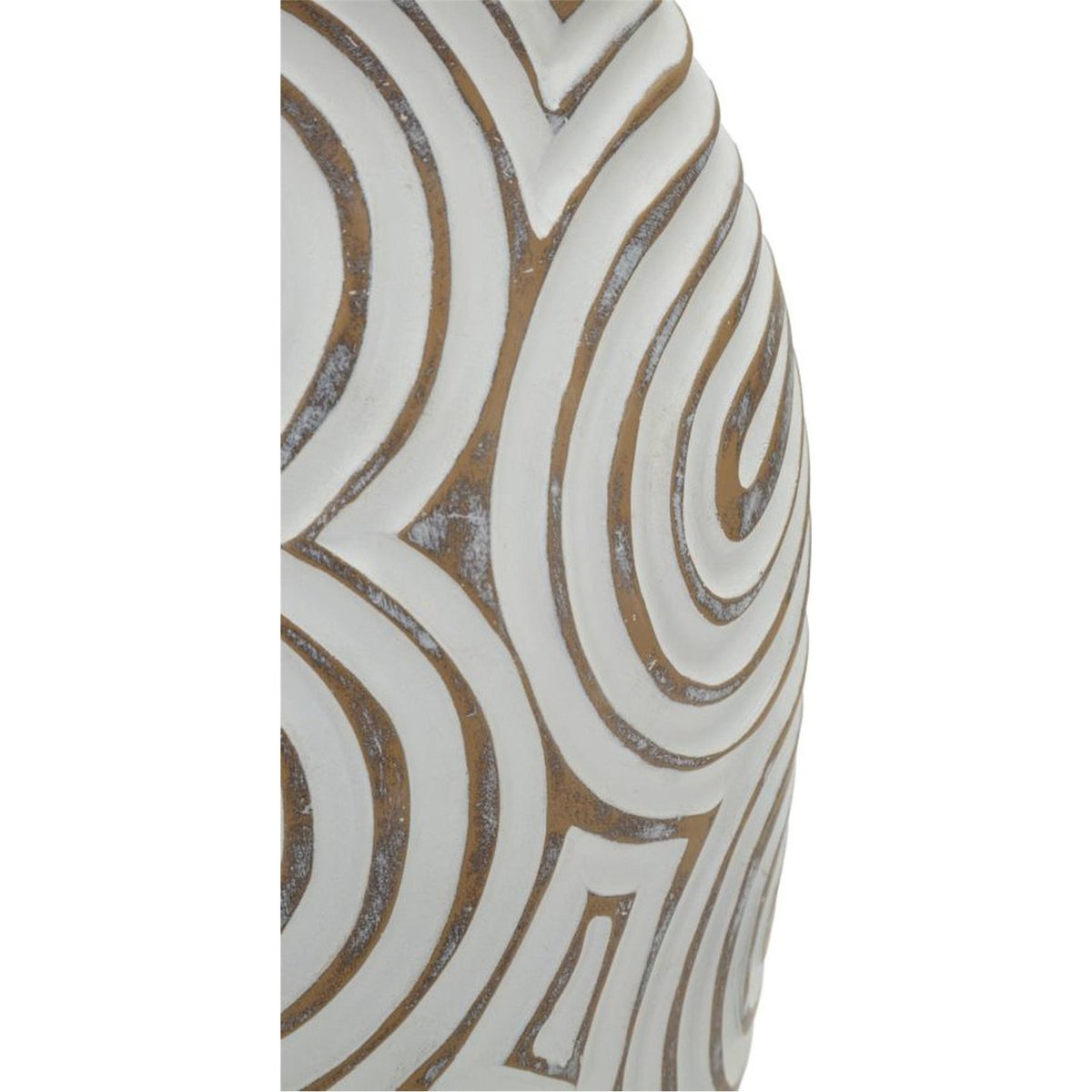 Vase effet spiralé finition white wash MODERN blanc patiné, RECOLLECTION