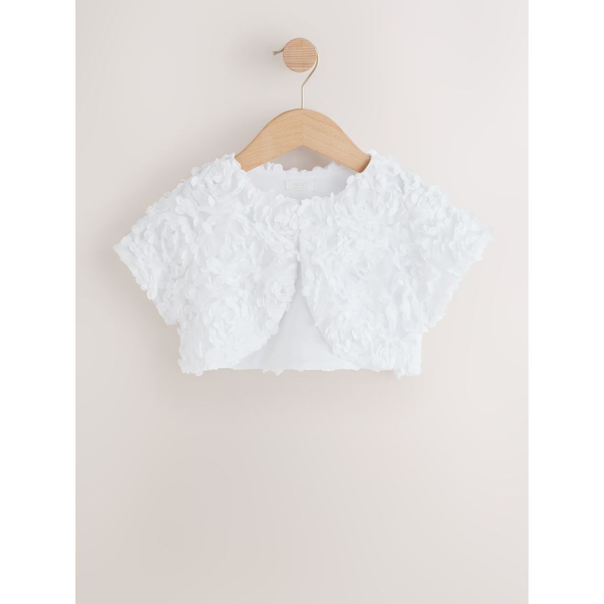 Boléro petite demoiselle d'honneur blanc, NEXT