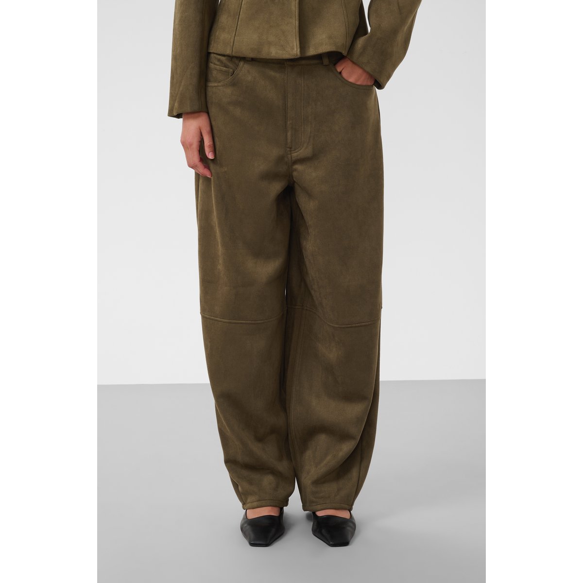 Pantalon Casual vert canteen, SOAKED IN LUXURY