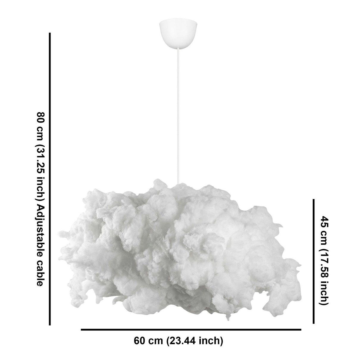 Suspension design blanche effet nuage, pour chambre SILE blanc, PIER IMPORT