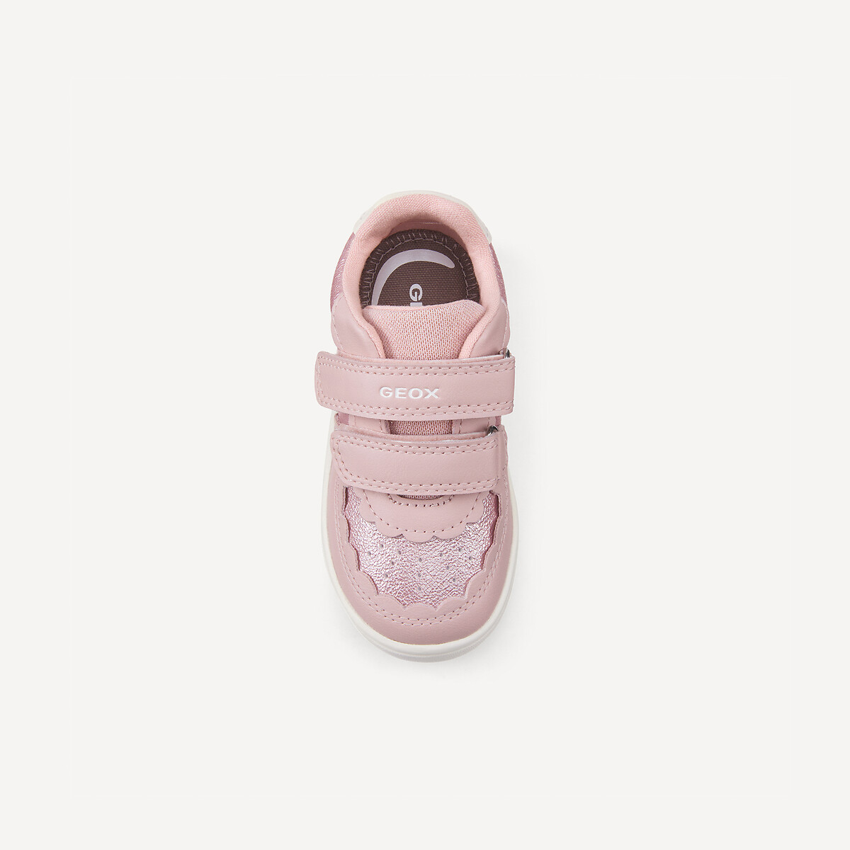 Sneakers patte a strappo Eclyper rosa pallido, GEOX