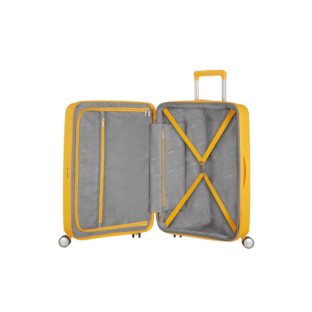 Soundbox valise 4 roues taille M yellow, AMERICAN TOURISTER