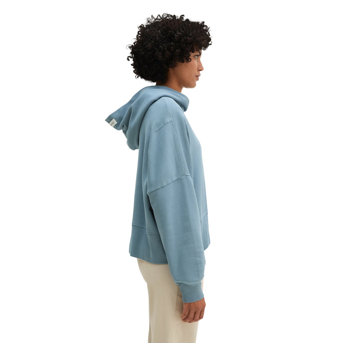 Hoodie relaxed avec du coton recyclé bleu, MARC O'POLO