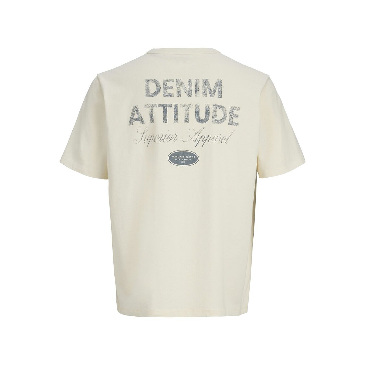 T-shirt logo dos crème, JACK & JONES