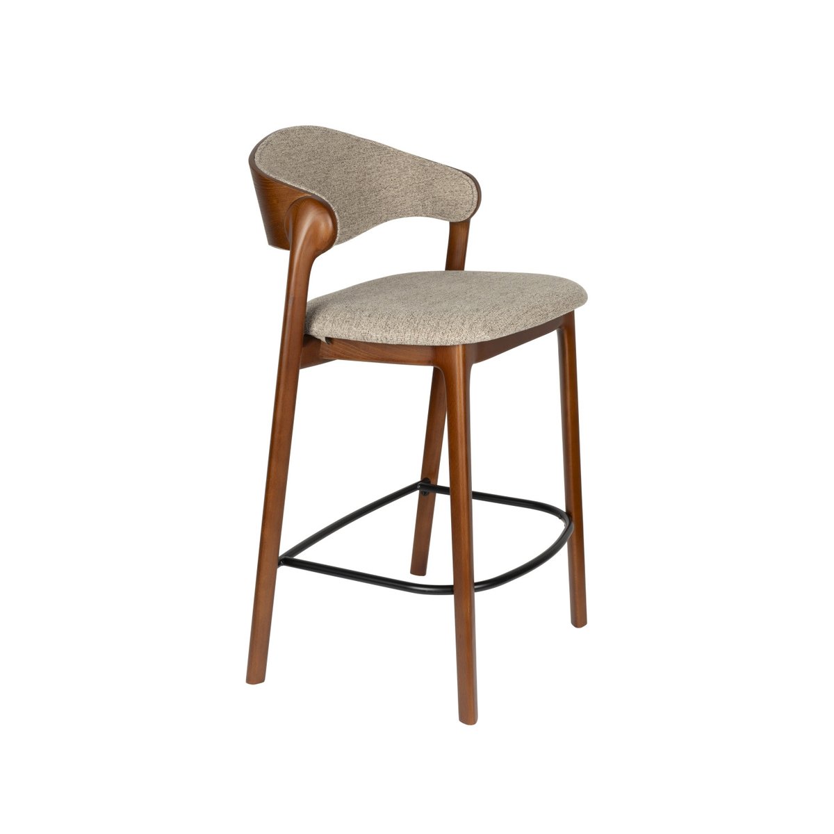 Tabouret design en tissu (lot de 2) , BABINGTON marron, DUTCHBONE
