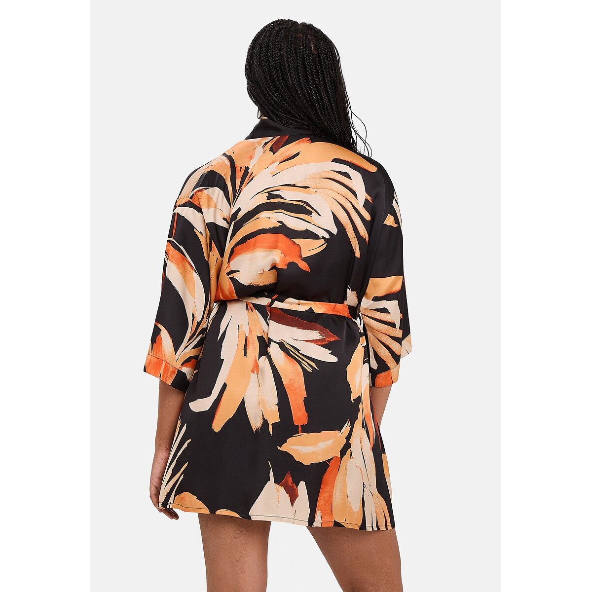 Kimono avec manches PURE CHIC imprimé feuilles, SANS COMPLEXE