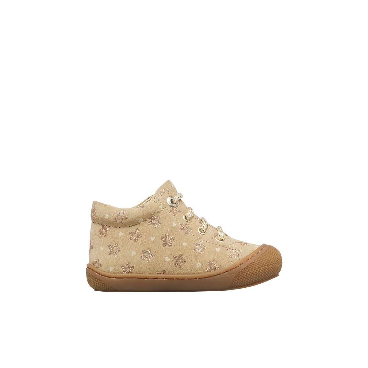 Chaussures premiers pas en suède COCOON beige-platine, NATURINO