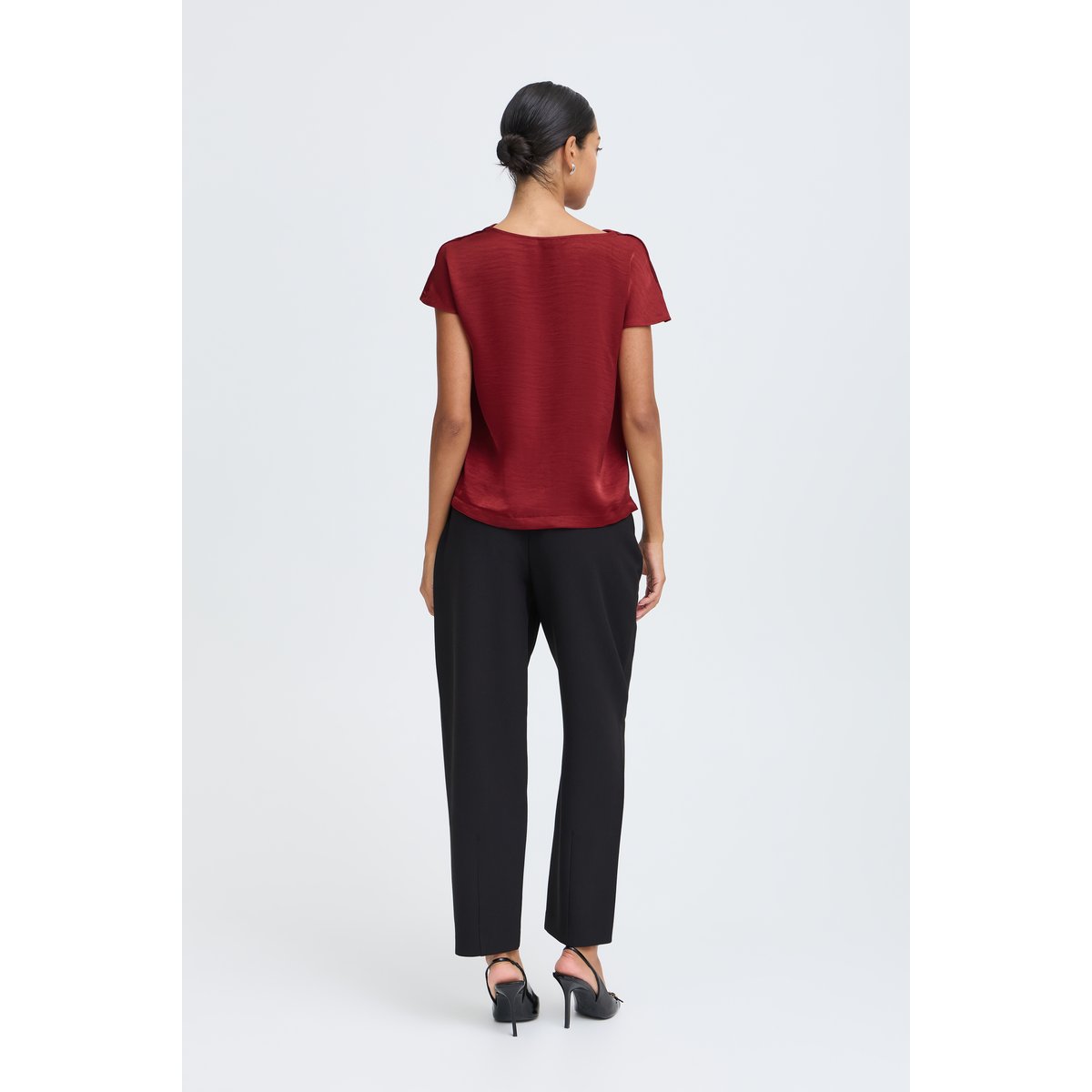 Blouse à manches longues rouge sun-dried tomato, B.YOUNG