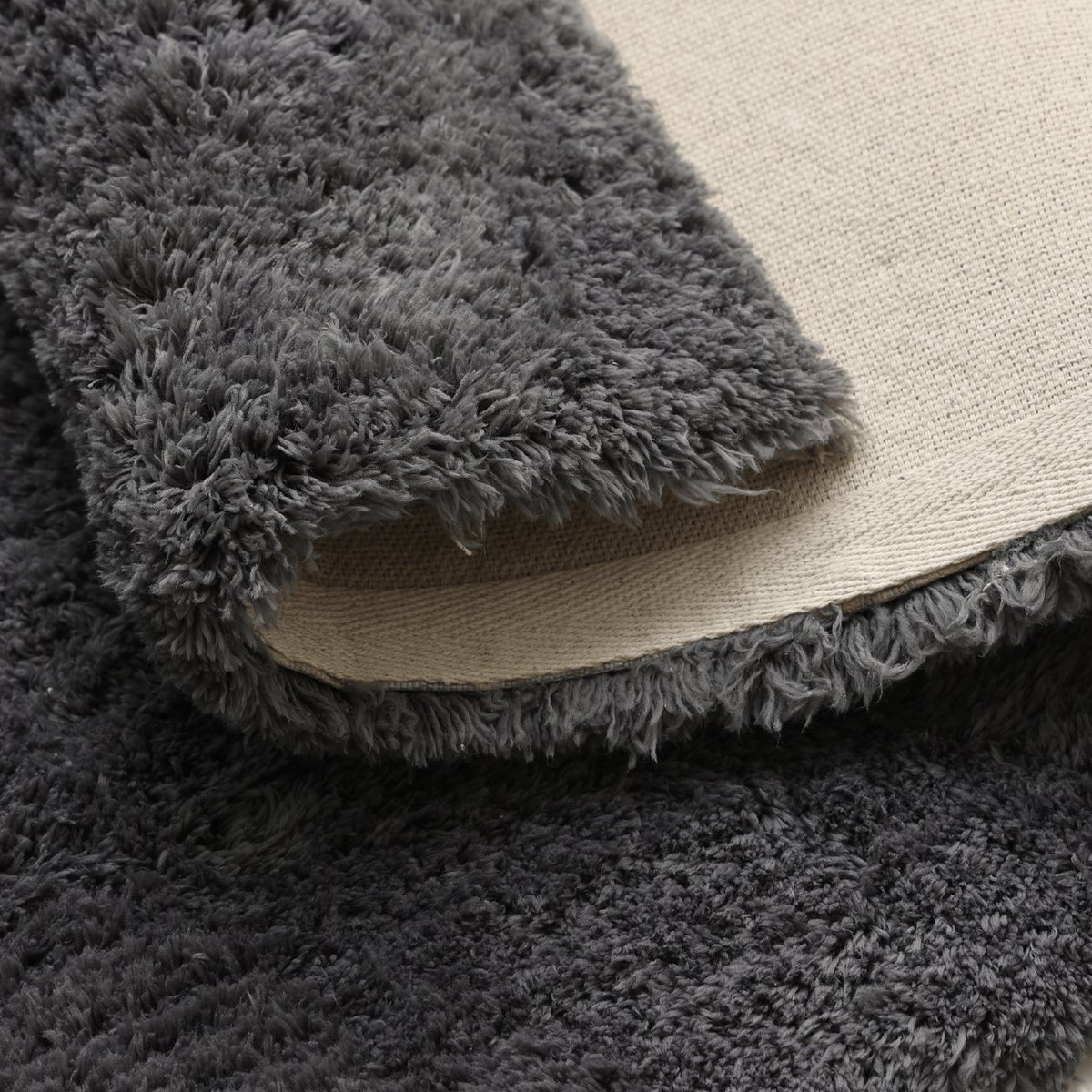 Tapis de salon rectangulaire, TALKA gris foncé, INSPIRE