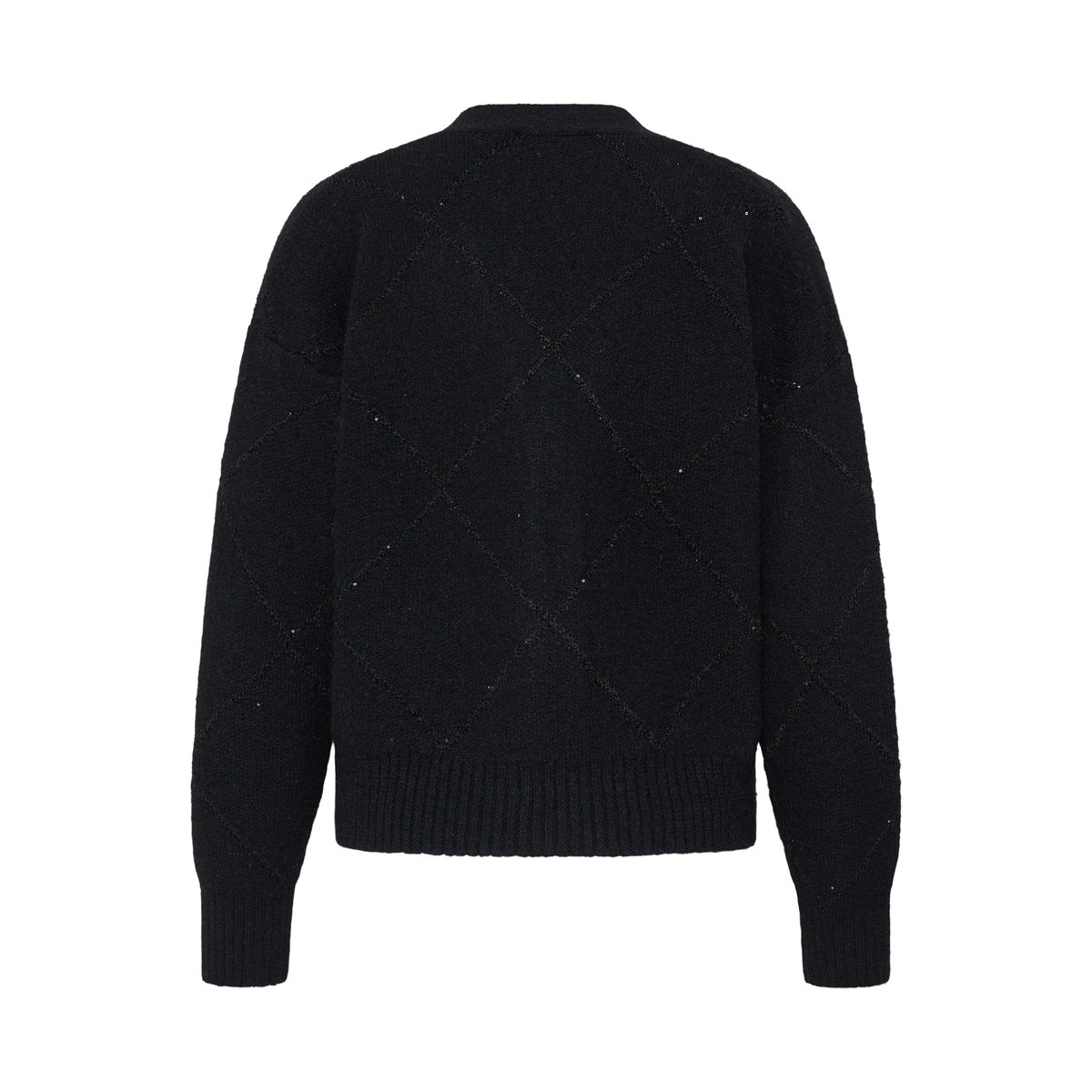 Cardigan manches longues noir meteorite, B.YOUNG