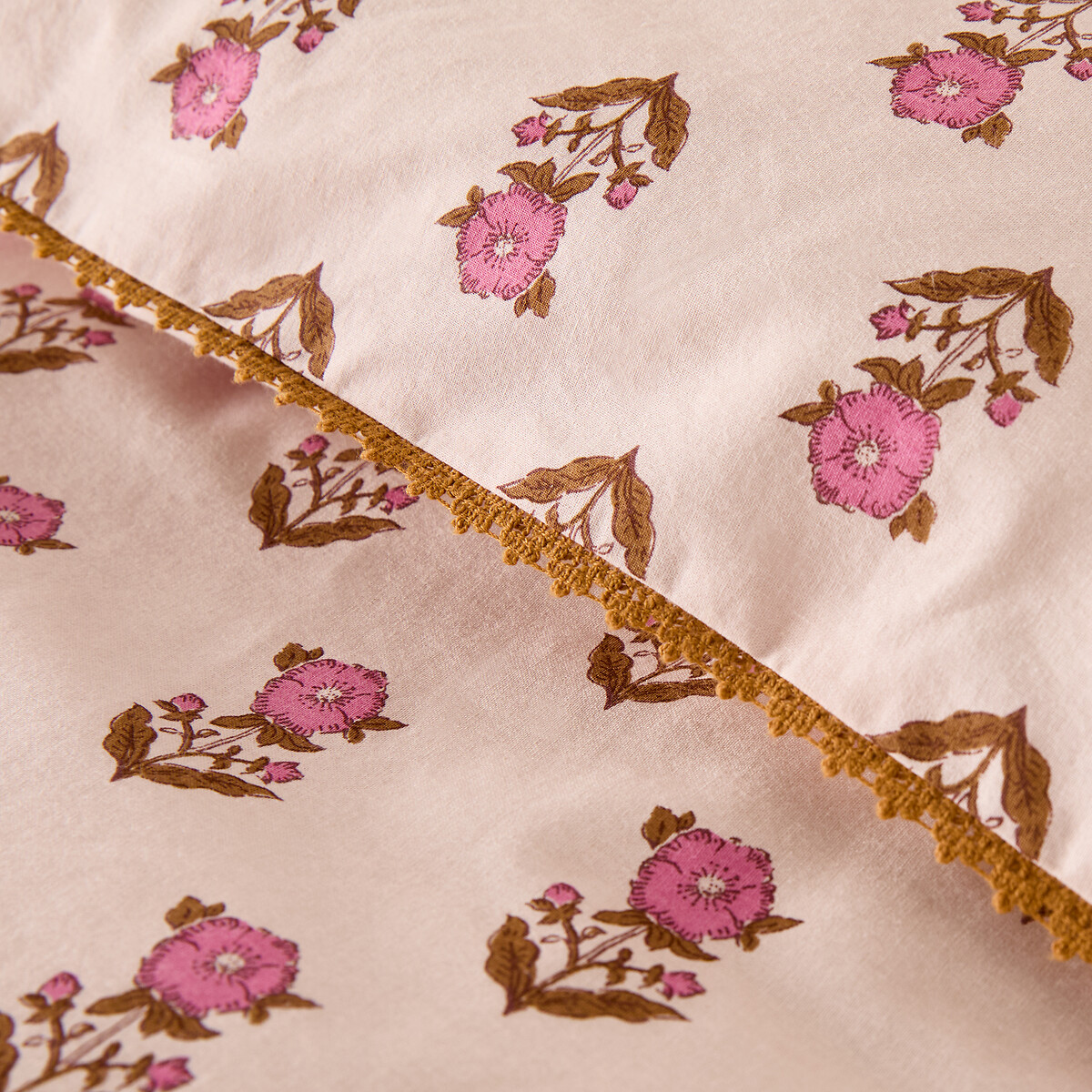 Dimani Washed Cotton Duvet Cover print/pink background, LA REDOUTE INTERIEURS