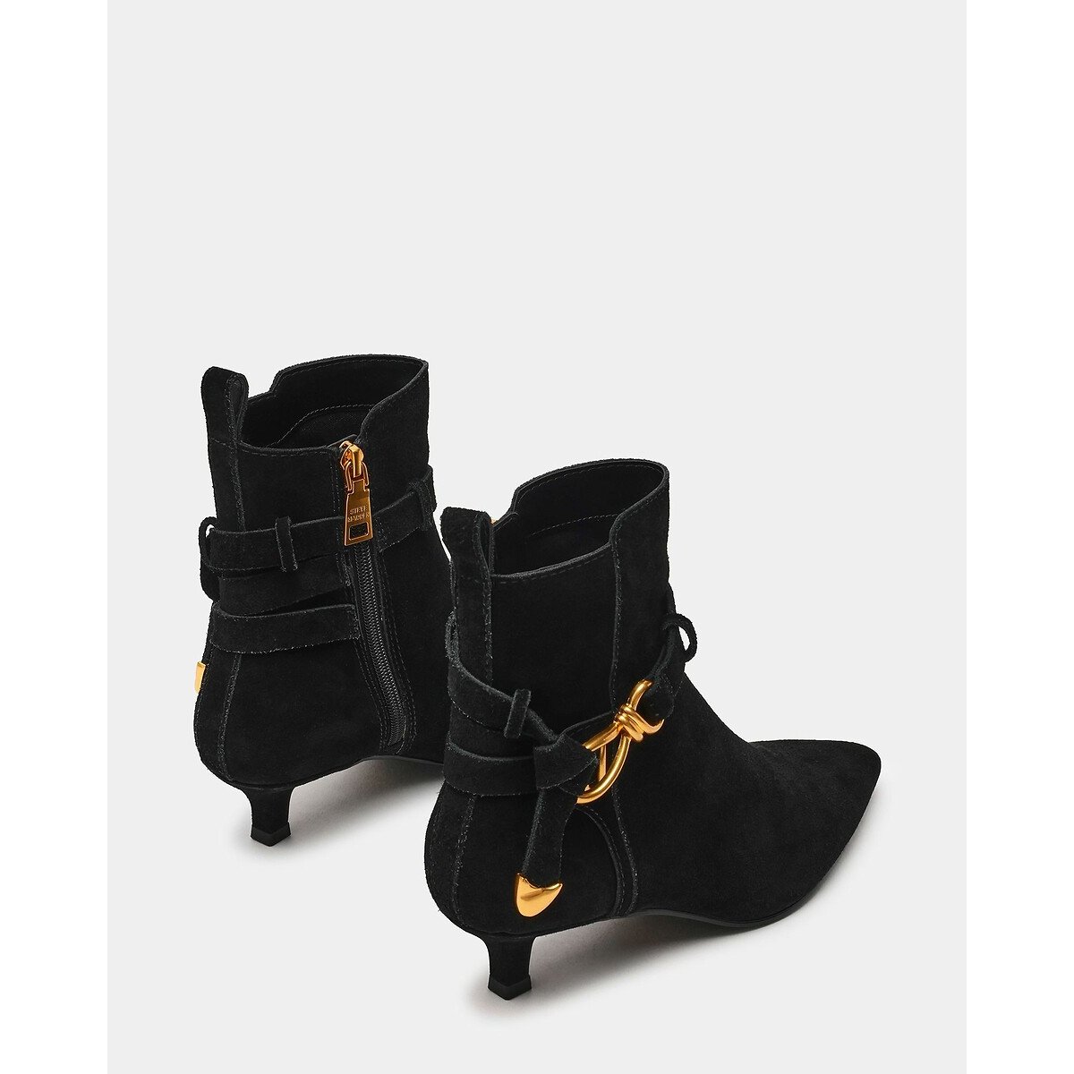 Roller Pointed Ankle Boots in Suede black, STEVE MADDEN