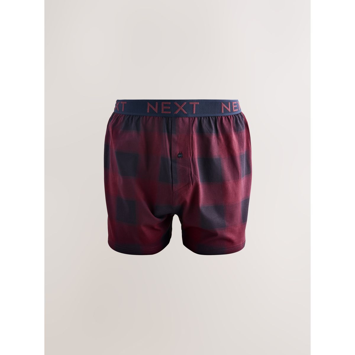 Boxers amples, lot de 5 carreaux marine/bordeaux, NEXT