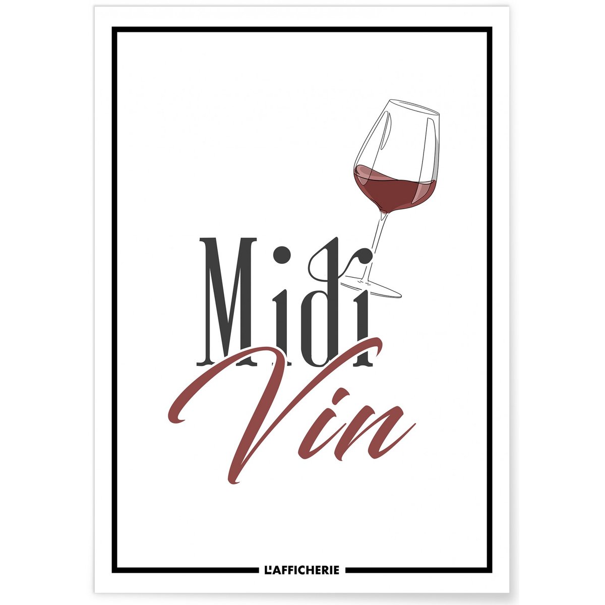 Affiche Midi Vin blanc, L'AFFICHERIE