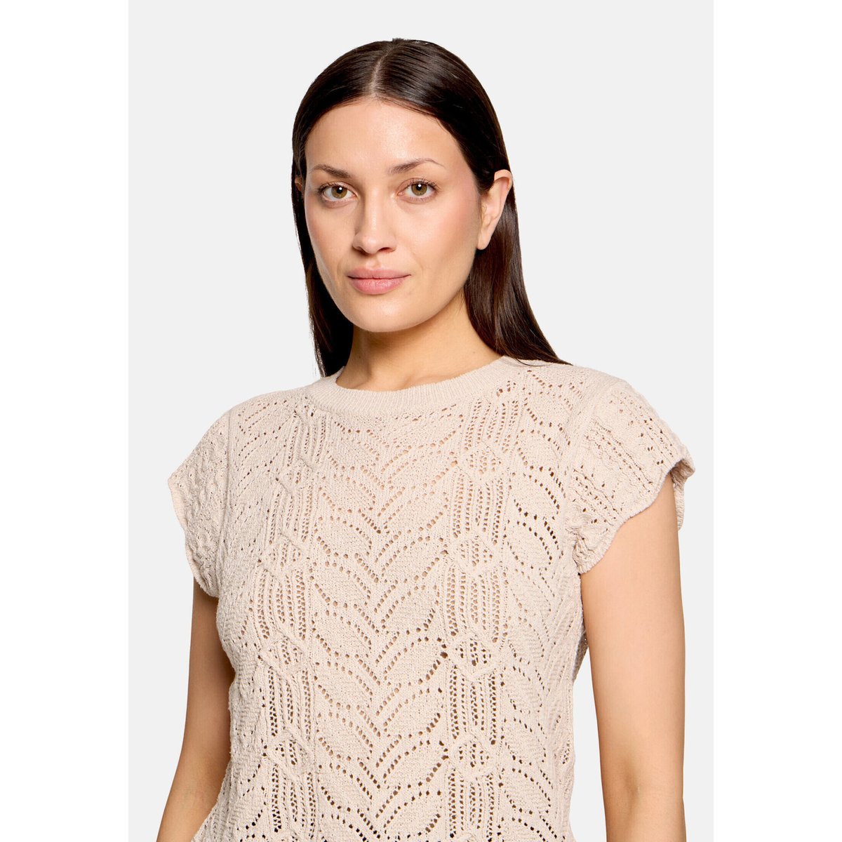 Pull-over en fine maille à manches à ailettes silky beige, CARTOON