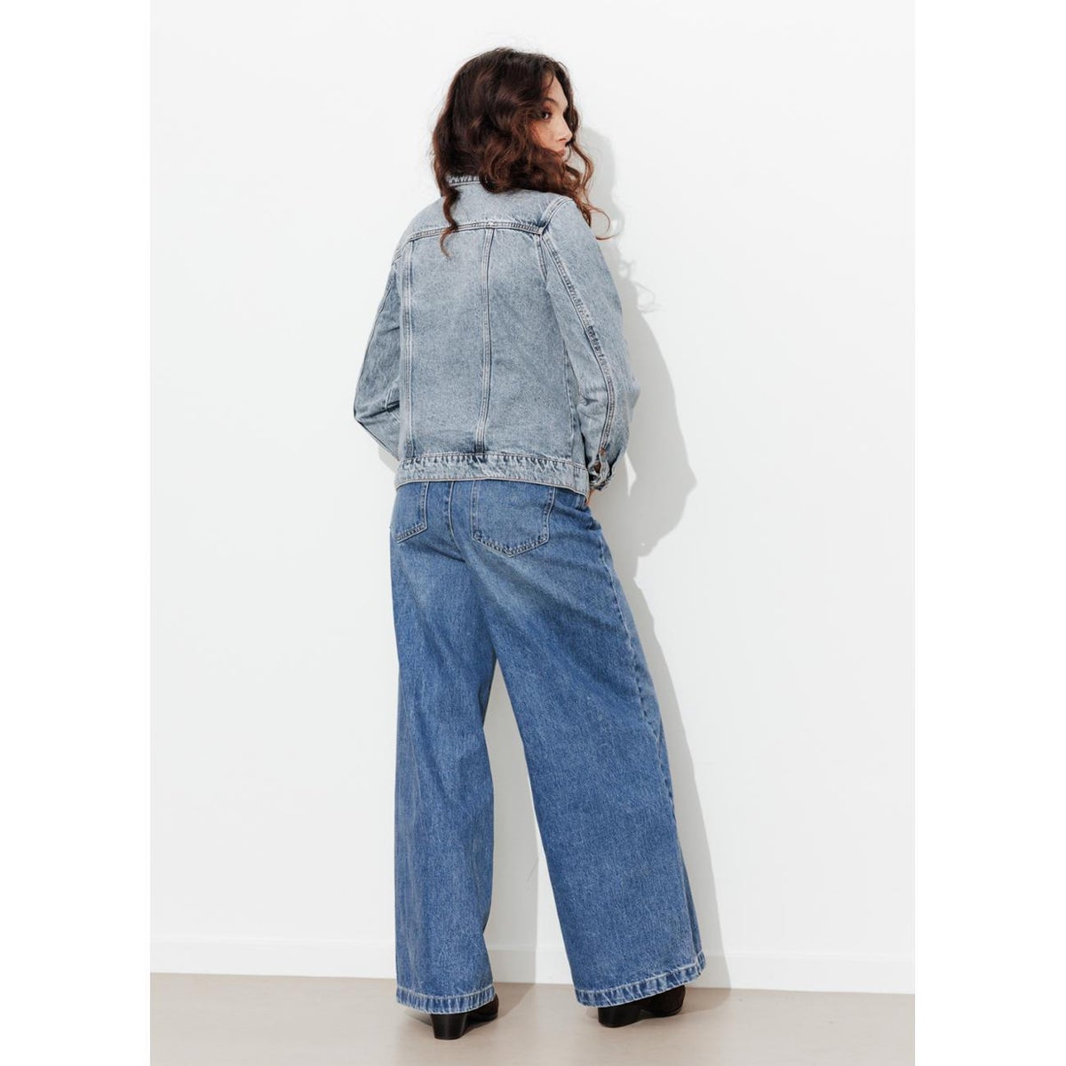Veste en jean délavé jean moyen, PROMOD